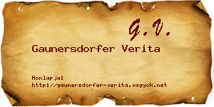 Gaunersdorfer Verita névjegykártya